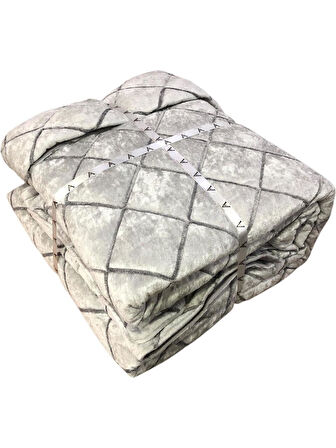Viola Home Hermes Kadife Çift Kişilik Yatak Örtüsü 250 x 260
