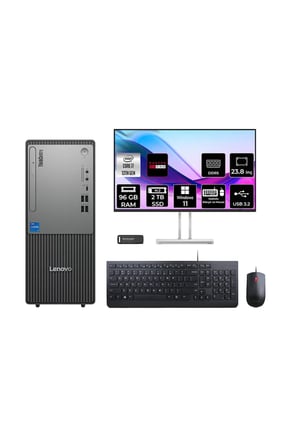 ThinkCentre Neo 50T G5 i7 13700 96GB 2TB SSD RX550/4GB W11H Masaüstü Bilgisayar + 23.8"