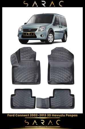 Ford Connect 2011 Model Araca Özel 3d Havuzlu Paspas