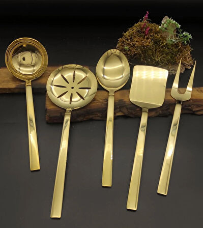 Stayle Titanyum Gold (parlak) 5 li Servis Seti