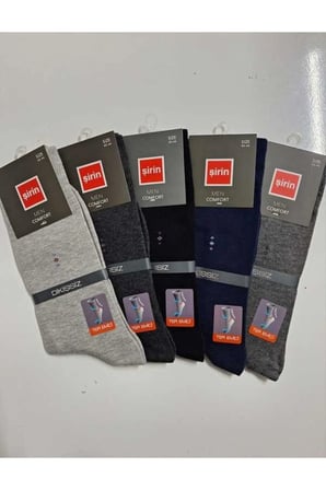 Erkek Comfort Ayağı Sıkmayan Ter Emici Dikişsiz Çorap / 12 Adet