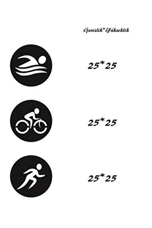 Triatlon Duvar Dekoru Ahşap Duvar Tablo Mdf Duvar Süsü