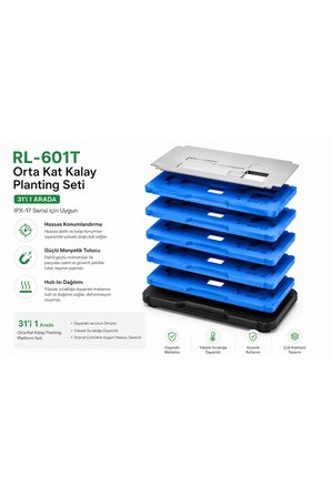 RL601T - 31'si 1 Arada Manyetik Orta Kat Lehimleme Platformu Seti – iPhone Anakart PCB Tamir Kalıbı