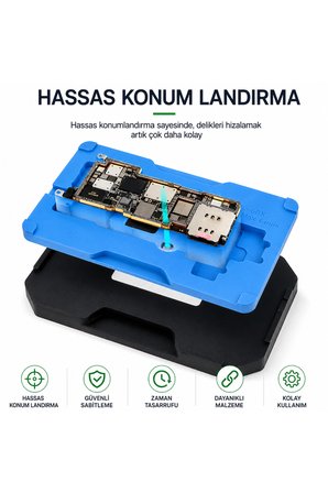 RL601T - 31'si 1 Arada Manyetik Orta Kat Lehimleme Platformu Seti – iPhone Anakart PCB Tamir Kalıbı