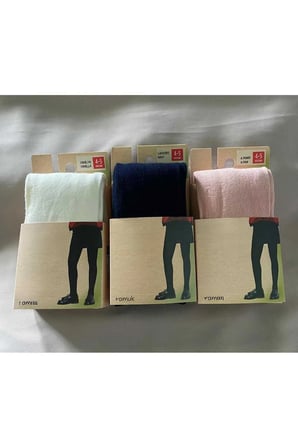 Pamuklu 3'lü Kız Çocuk Cotton Renkli Külotlu Çorap