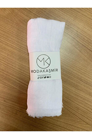 beyaz renk bambu şal