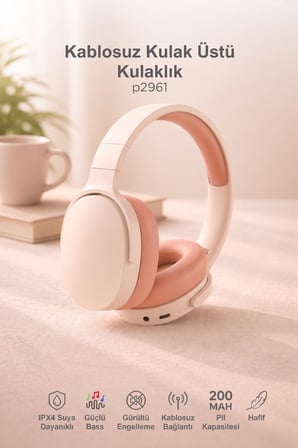 Bluetooth Kulaklık Kulak Üstü Kablosuz Kulaklık P2961 