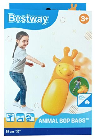 Zürafa Desenli Hacıyatmaz 89 Cm Sulu Hacı Yatmaz Bestway Bop Bags