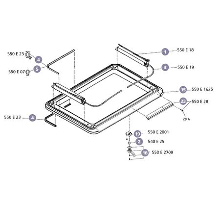 Dometic Heki Krank Parçası Yedek Parça No. 550E2709