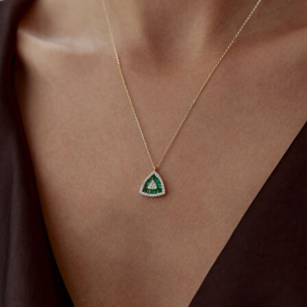 Green Trapez Kolye