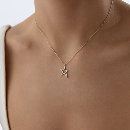 Taşlı Stella Kolye