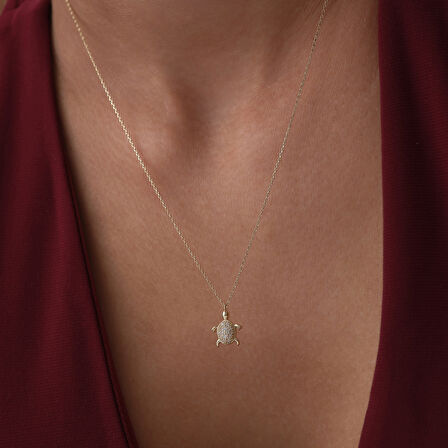 Taşlı Kaplumbağa Kolye