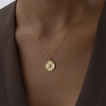 Güneşli Pusula Kolye