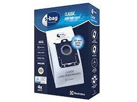 Electrolux E201S S-Bag Classic Long Performance 4'lü Toz Torbası Electrolux