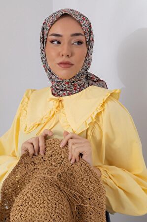 Karanfil Desen Soft Pamuk Eşarp
