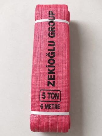 6 METRE 5 TON Çeker   SAPAN HALAT Zekioğlu Group Flat Webbing Sling Gözlü Polyester Sapan 3000Kg Taşıma Kapasiteli  6 Metre Kaldırma Sapanı 