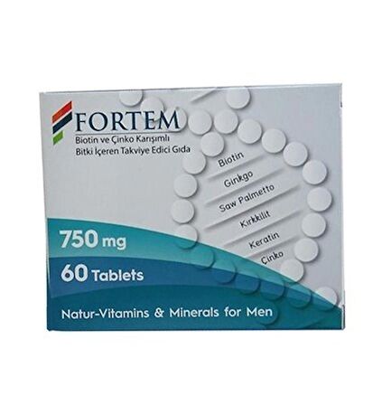 Fortem Biotin Çinko ve Bitki İçeren Tablet 60 Adet