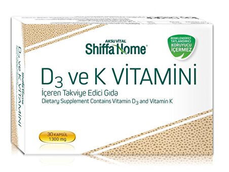 Shiffa Home D3 ve K Vitamini 1300 mg 30 Adet