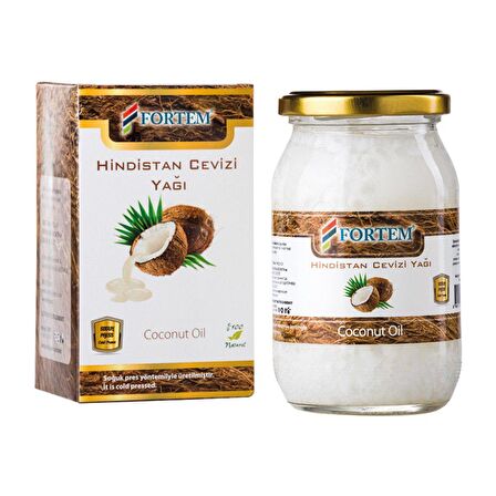 Fortem Katı Hindistan Cevizi Yağı Soğuk Press %100 Saf 370 ml 300 gr