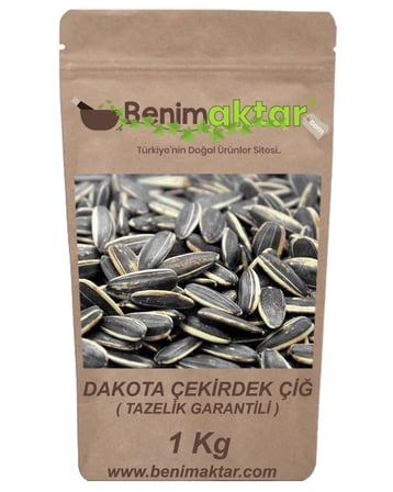 BenimAktar Çekirdek Dakota Kavrulmamış Tuzsuz 1 Kg