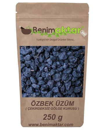BenimAktar Özbek Üzüm Çekirdeksiz Gölge Kurusu 250 Gr