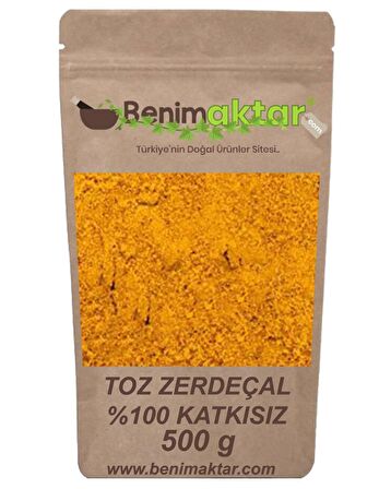 BenimAktar Zerdeçal Toz Katkısız 1.Kalite 500 Gr