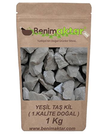 BenimAktar Yeşil Kil Taş 1.Kalite Yenilebilir Temiz 1 Kg