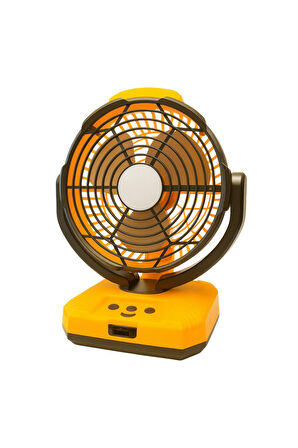 HEPU HP F878 | 7200 mAh Bataryalı Taşınabilir Fan – LED Işıklı, Kamp ve Masaüstü Uyumlu, 10 Saat Serinlik