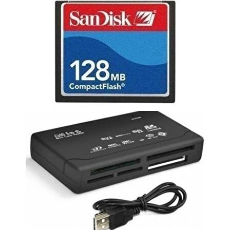 Sandisk 128 MB Compact Flash Hafıza Kartı - USB 2.0 Cf Kart Okuyucu