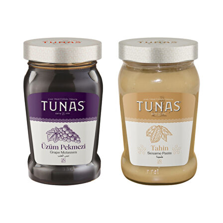 Tunas Üzüm Pekmezi 800 gr Cam + Tahin 600 gr Cam 2 li Set