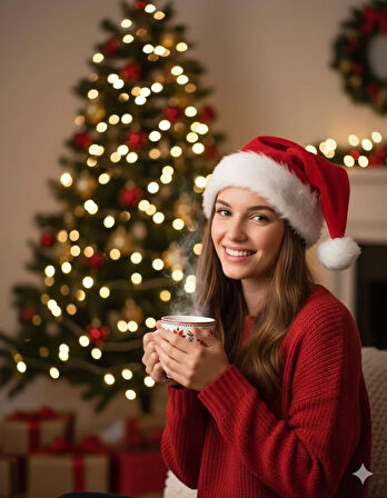 Yılbaşı Şapkası Kadife Tüylü Ultra Lüks