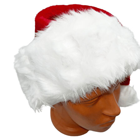 Yılbaşı Şapkası Kadife Tüylü Ultra Lüks