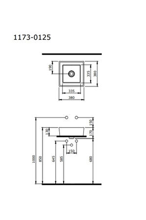 Vessel Tezgah Üstü Lavabo 38x38 Cm Bisküvi 1173-014-0125