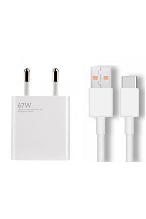 67W Xiaomi Hızlı Şarj Aleti Adaptör+Type C kablo Set Orijinal