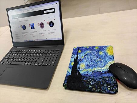 Van Gogh Yıldızlı Gece Bilek Destekli Dikdörtgen Mousepad