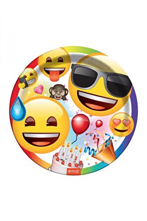 EMOJİ PARTİ TABAK 8'Lİ