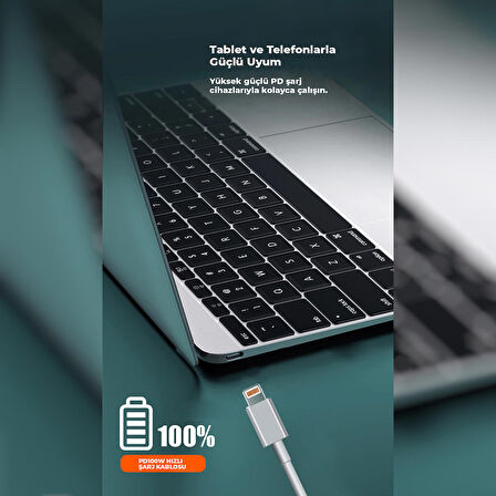 Global 6A 100W Apple Uyumlu Type-C to Lightning 3Metre Süper Hızlı Data ve Şarj Kablosu