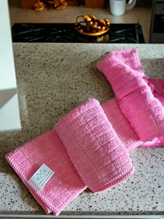 Technow Misclean Mikrofiber Mutfak Temizlik Bezi 40*40 cm Pembe (3 Adet)