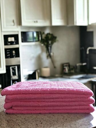 Technow Misclean Mikrofiber Mutfak Temizlik Bezi 40*40 cm Pembe (3 Adet)