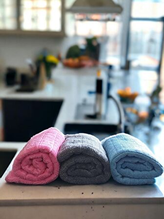 Technow Misclean Mikrofiber Mutfak Temizlik Bezi 40*40 cm 3 Renk (3 Adet)