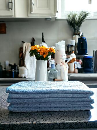 Technow Misclean Mikrofiber Mutfak Temizlik Bezi 40*40 cm Mavi (3 Adet)