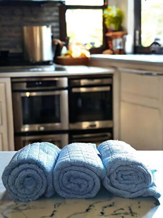 Technow Misclean Mikrofiber Mutfak Temizlik Bezi 40*40 cm Mavi (3 Adet)