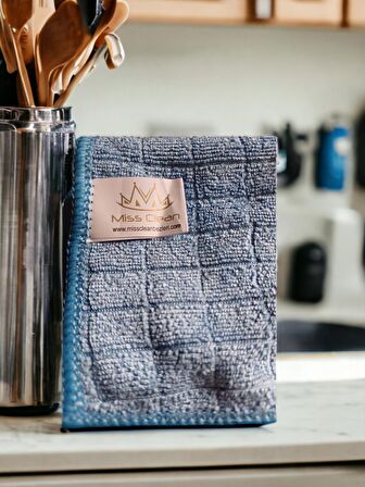 Technow Misclean Mikrofiber Mutfak Temizlik Bezi 40*40 cm Mavi (3 Adet)