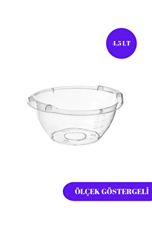 Şeffaf Badya Leğen Ölçek Göstergeli 4,5 LT