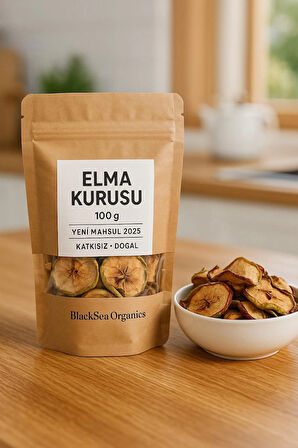 BlackSea Organics – Doğal Atıştırmalık | Dağ Elması Kurusu, Katkısız & Şeker İlavesiz – 2025 Yeni Mahsül (100 g)