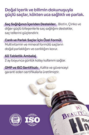 BEAUTYGLOW Rapid Hair – Multivitamin & Multimineral Saç Formülü