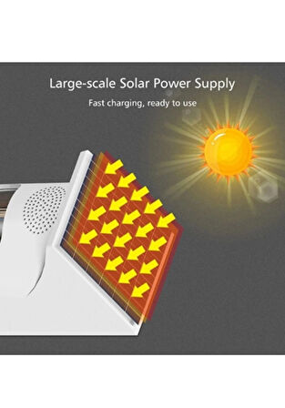 Kumandalı Güneş Enerjili Açık Alan,Bahçe,Tarla,Ahır,Depo,İş Yeri İçin Alarm-Ses ve Işık Uyarısı 