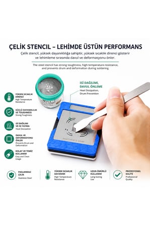 Üniversal CPU Reballing Sabitleme ve Lehimleme Platformu (A9 - A15 Uyumlu)