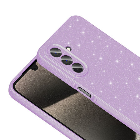 Galaxy A26 Kılıf Kamera Korumalı Simli Parıltılı Lüks Silikon