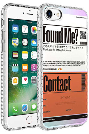 Apple iPhone SE 2020 Kılıf Airbag Kenarlı Renkli Desenli Elegans Silikon